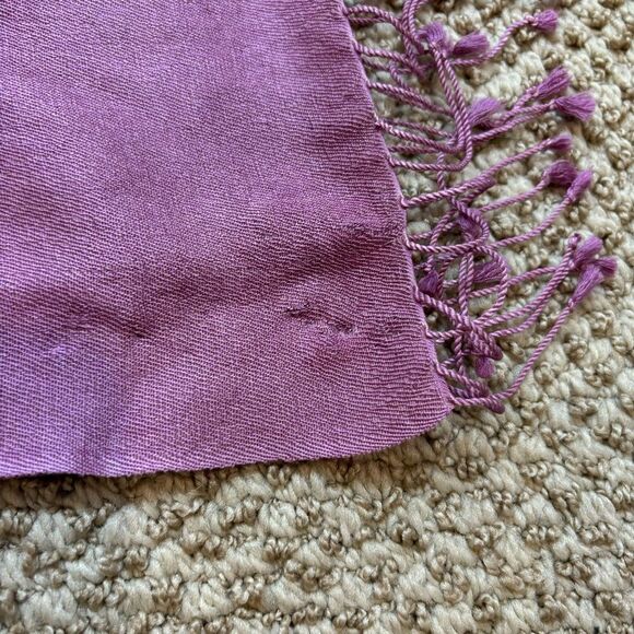 Ladies Mix Nouveau Pink Fringe End Pashmina‎ - Picture 9 of 12